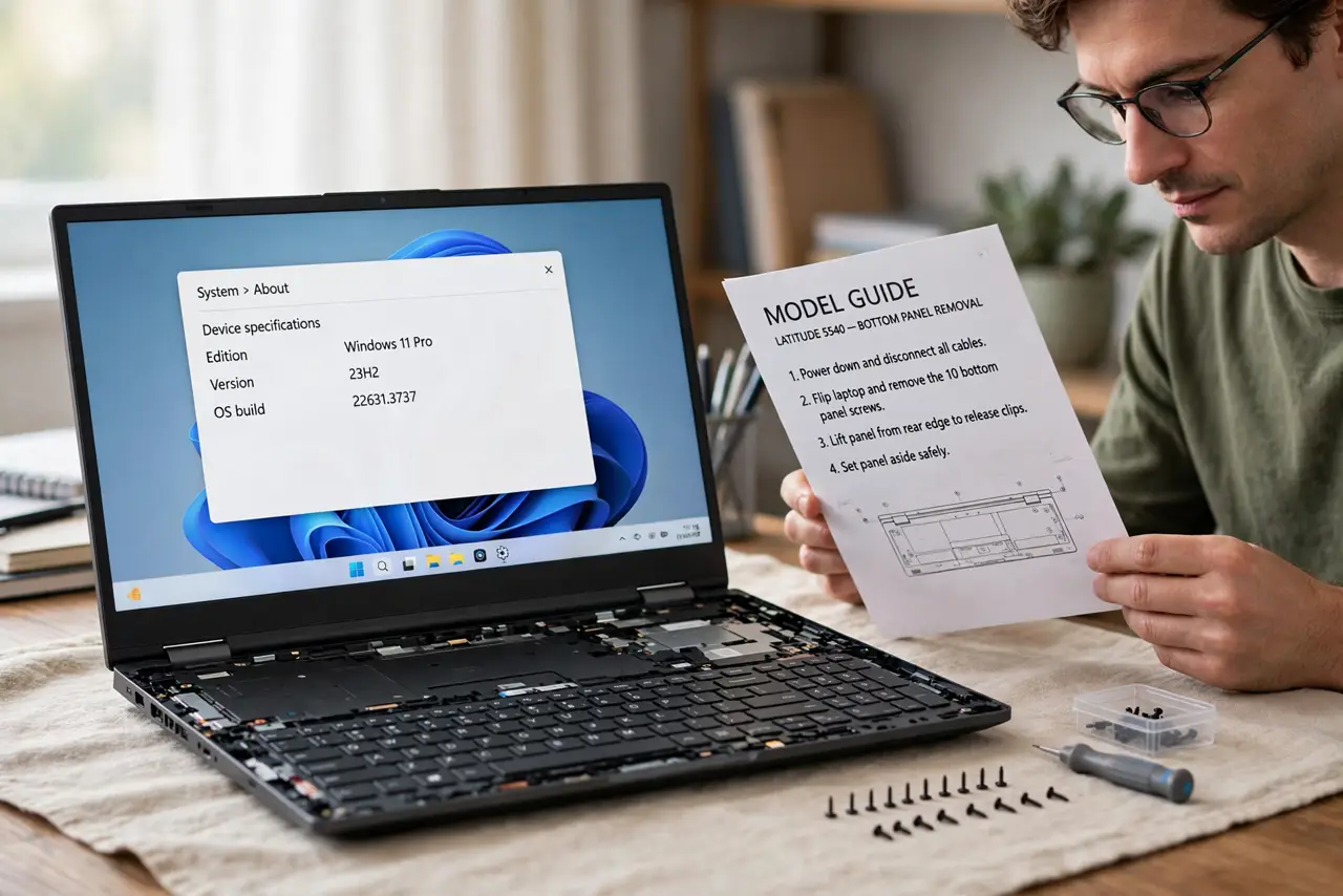 Replace a Laptop CMOS Battery Safely — photo showing the situation described in the guide.