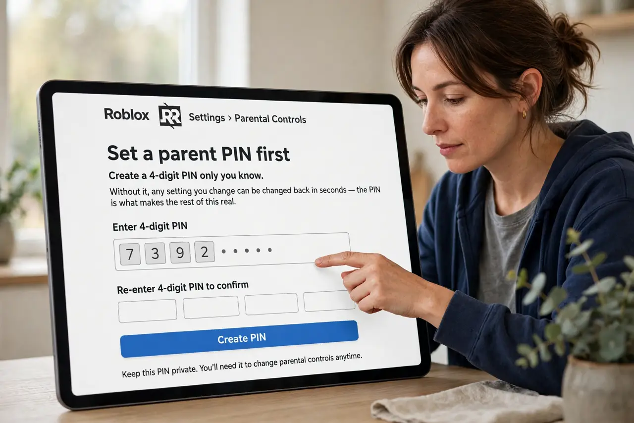 Set a parent PIN first.