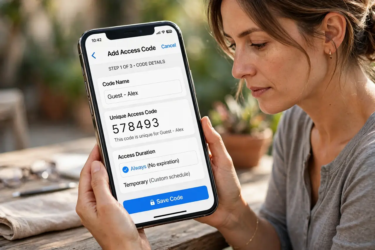 A person carrying out step one: give everyone their own code.