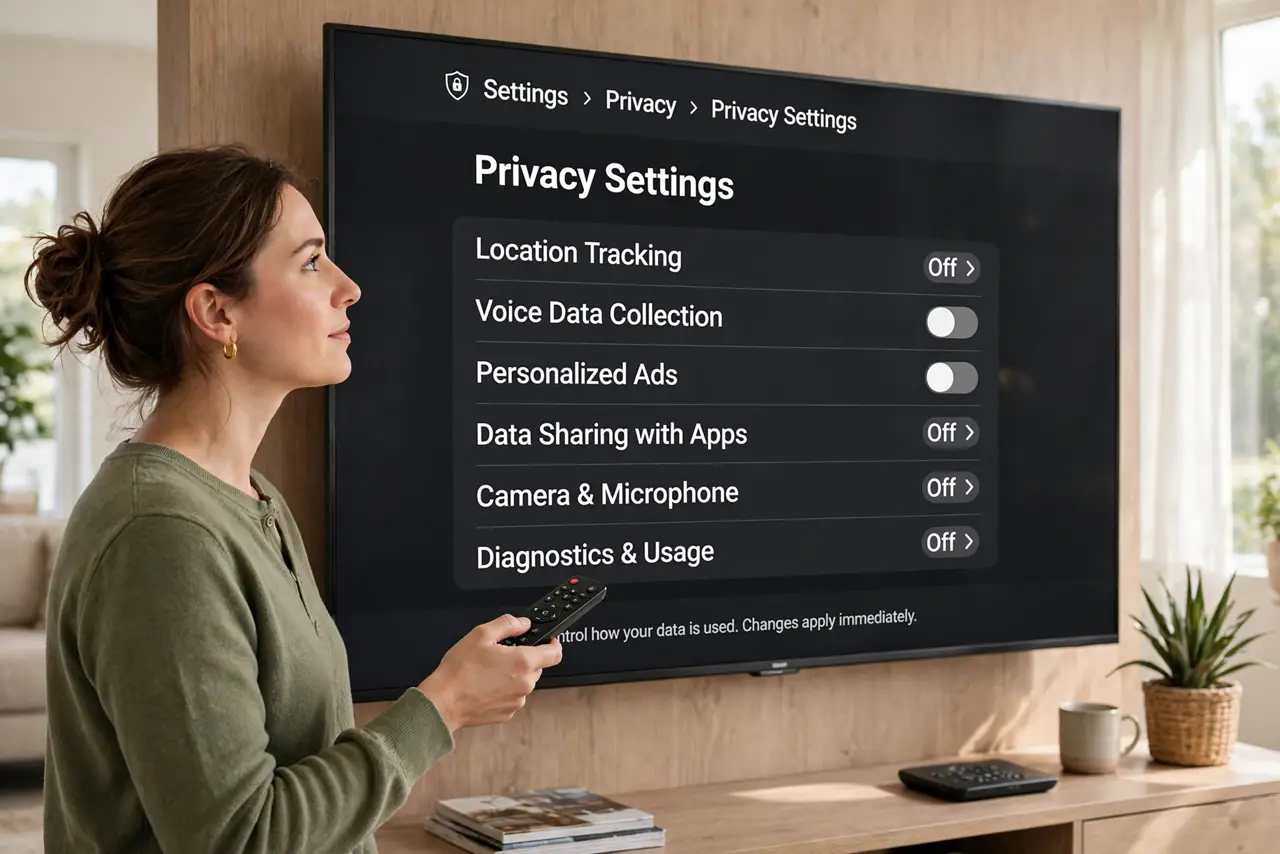 A person carrying out step one: find the privacy settings.