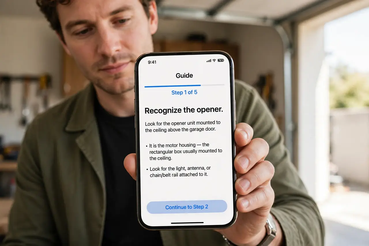 A person doing the guide's first step: Recognize the opener.