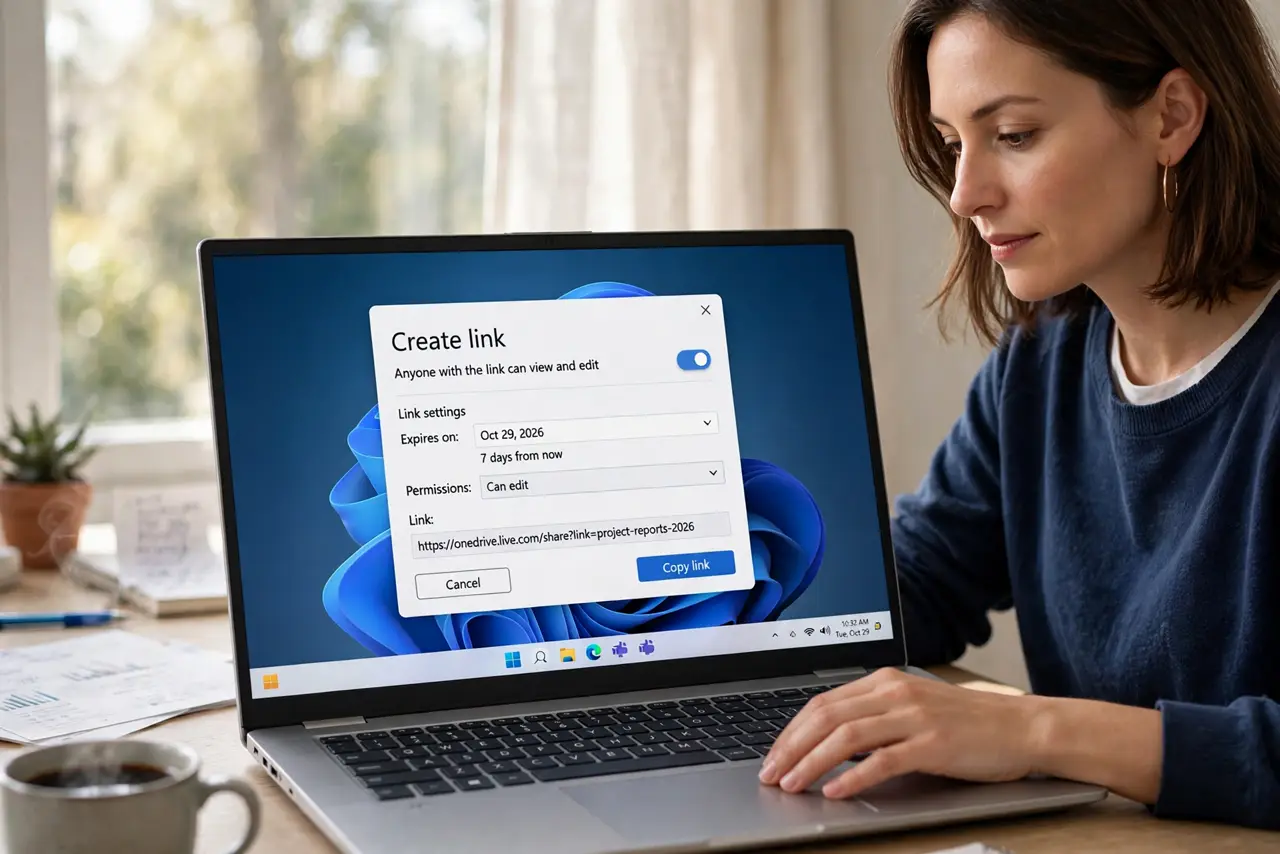 Step 1 in action for Put an Expiry Date on Share Links: Create the link as usual.
