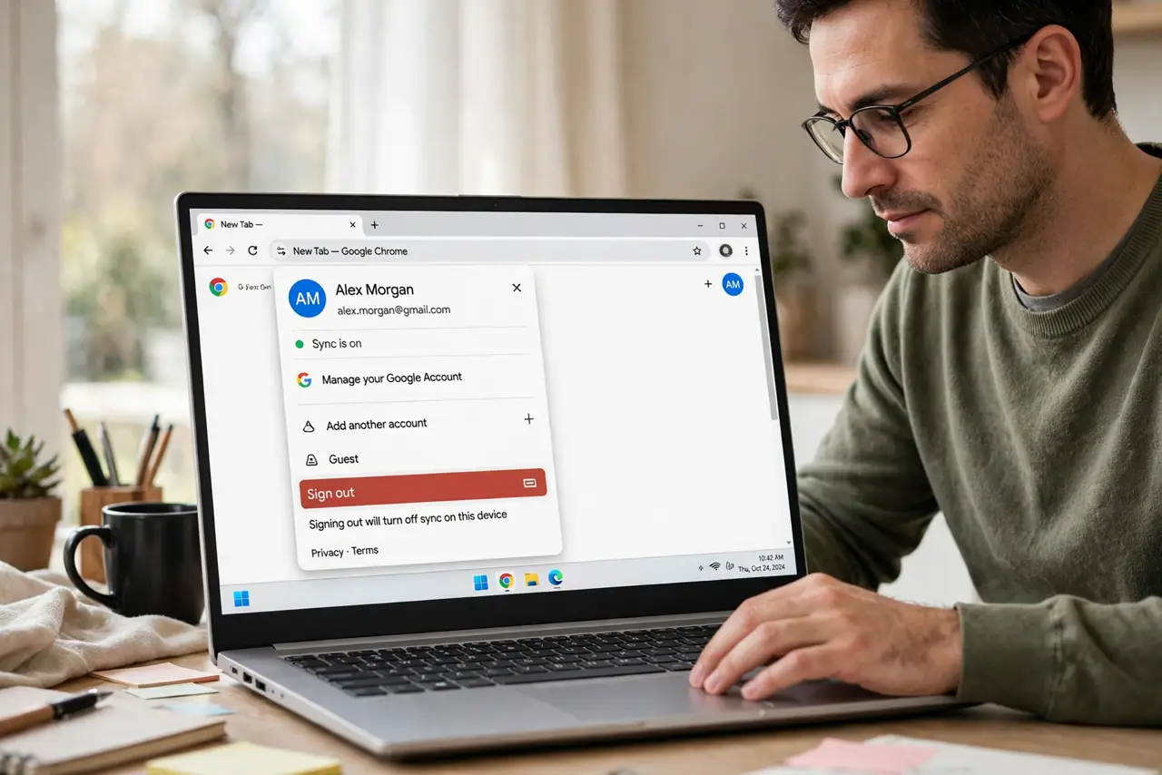 Shared Computer Shows Saved Passwords? Lock It Down — step 1 being performed on the device.