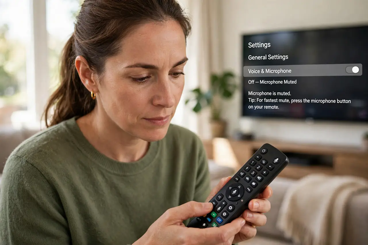 A person performing the first step of the guide: Find the microphone control.