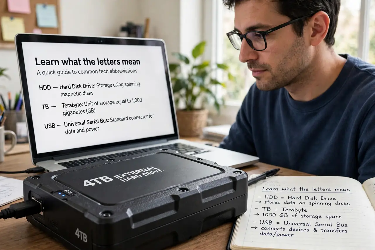 A person calmly performing the guide's first step: Learn what the letters mean.