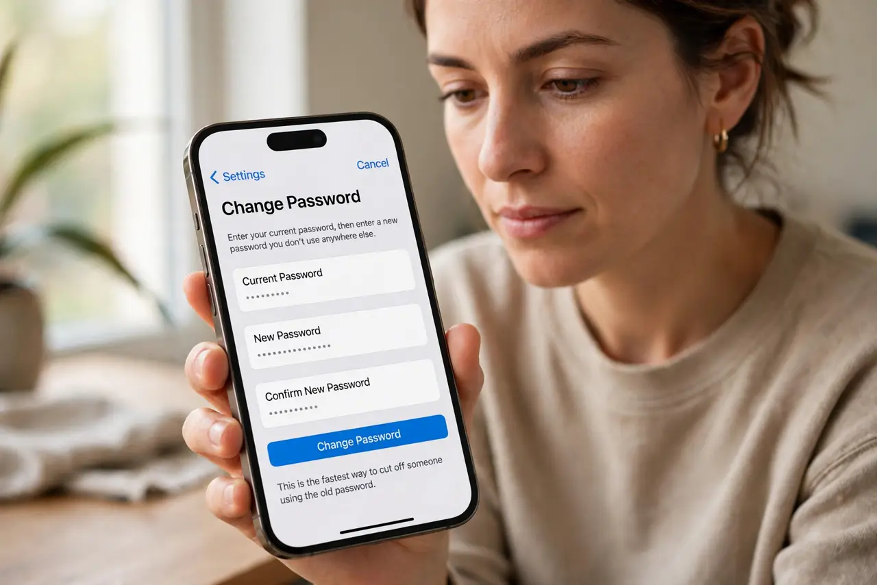 Social Account Posting Things You Did Not Post? — step 1 being performed on the device.
