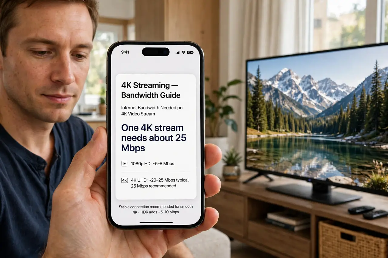 Step 1 in action for How Much Speed Does 4K Streaming Need: Learn the per-stream numbers.