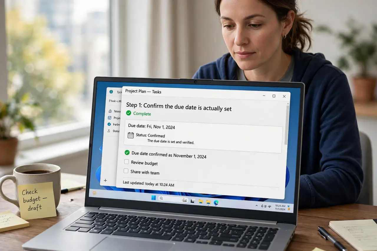 Person performing step 1 of Task Board Due Date Not Alerting? Fix It