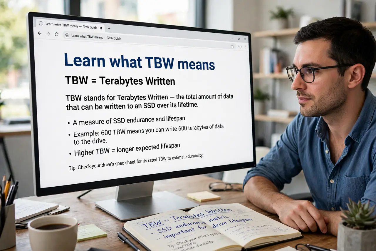 A person calmly performing the guide's first step: Learn what TBW means.