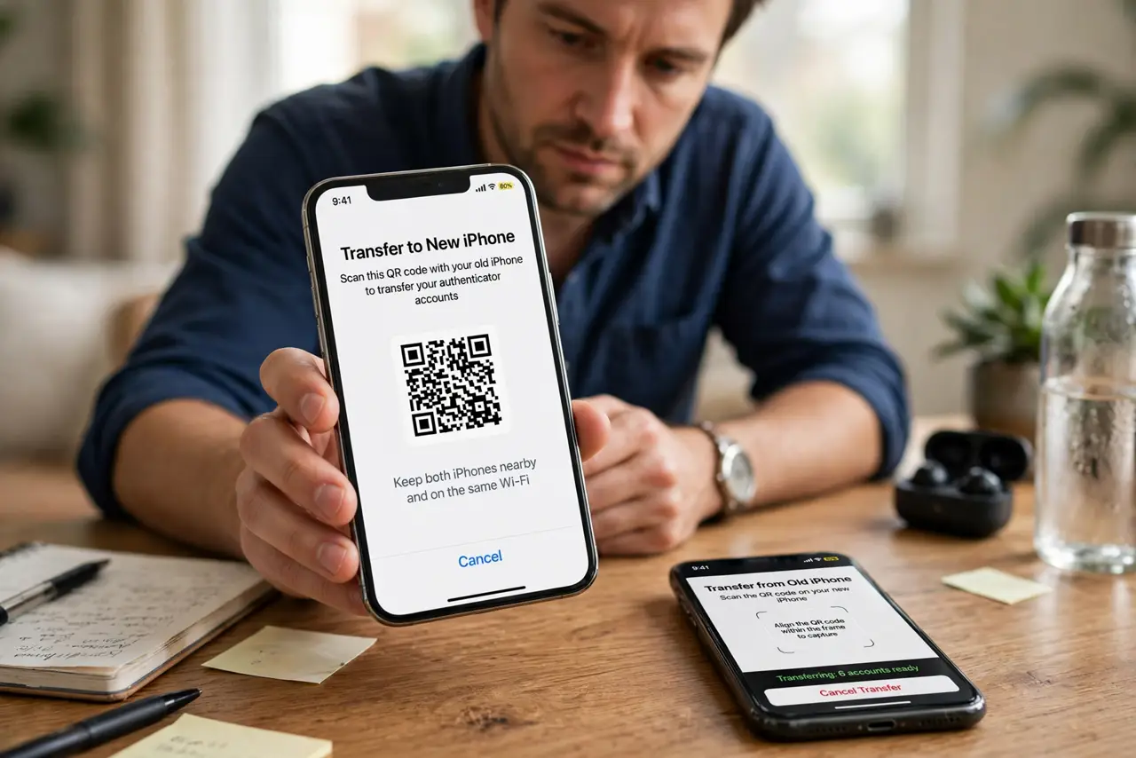Transfer Two-Factor App to a New Phone? — photo showing the situation described in the guide.