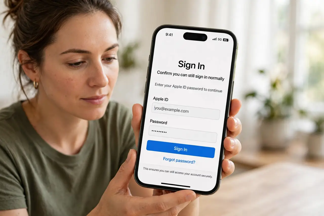 Person performing step 1 of Two-Factor Backup Codes Lost? Fix It