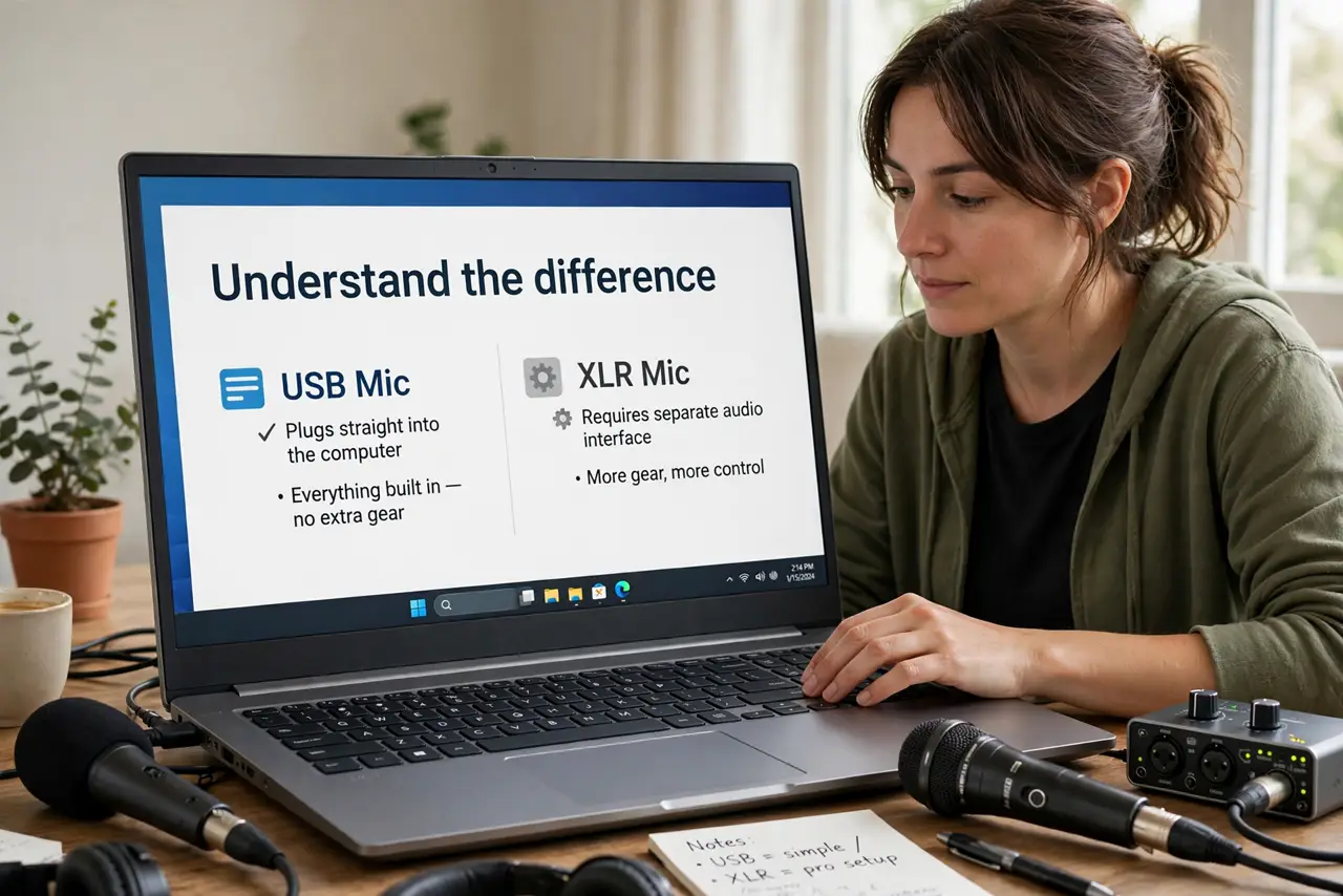 A person performing the first step of the guide: Understand the difference.