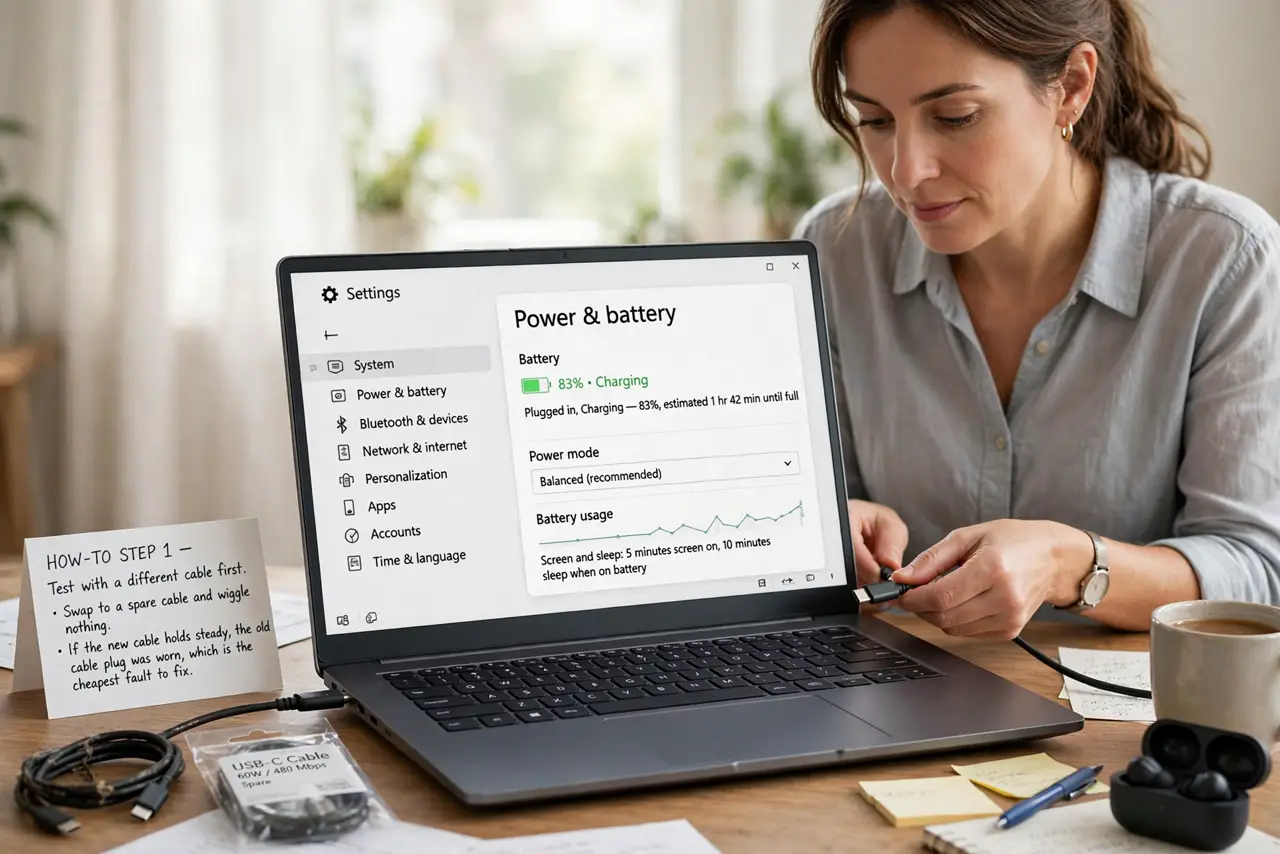 USB Port Loose? Fix the Connection Safely — step 1 being performed on the device.