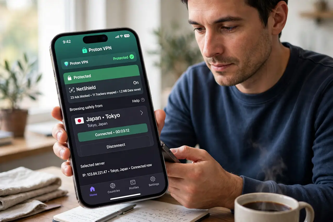 VPN Location Shows Wrong Country? Fix It — step 1 being performed on the device.