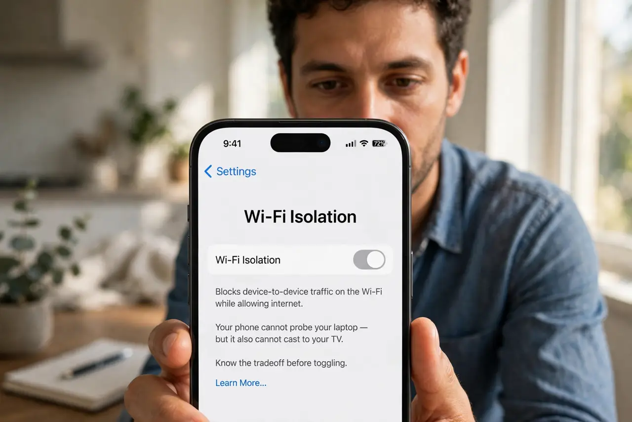 A person performing the first step of the guide: Understand what isolation does.