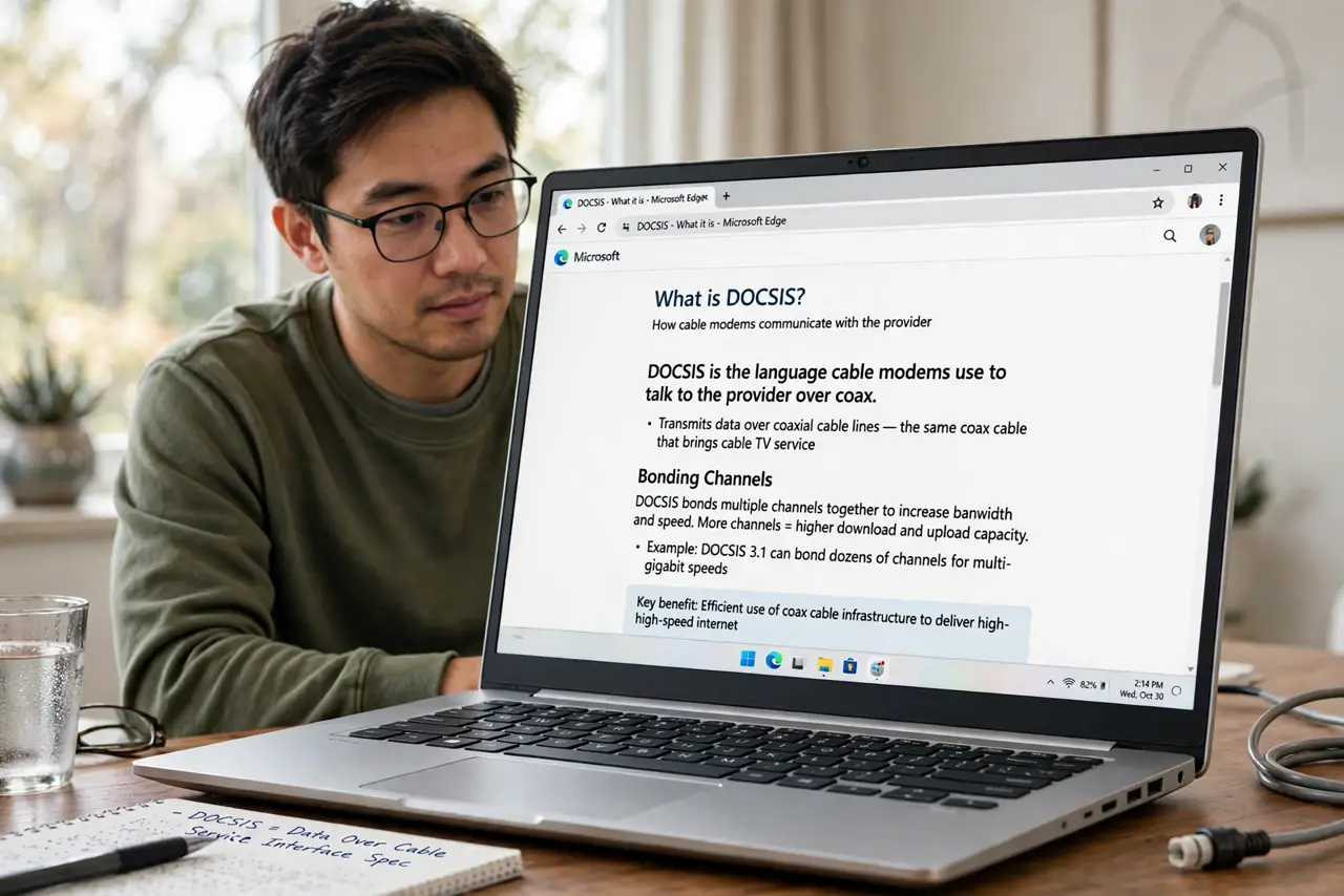 A person performing step 1: Learn what DOCSIS does.