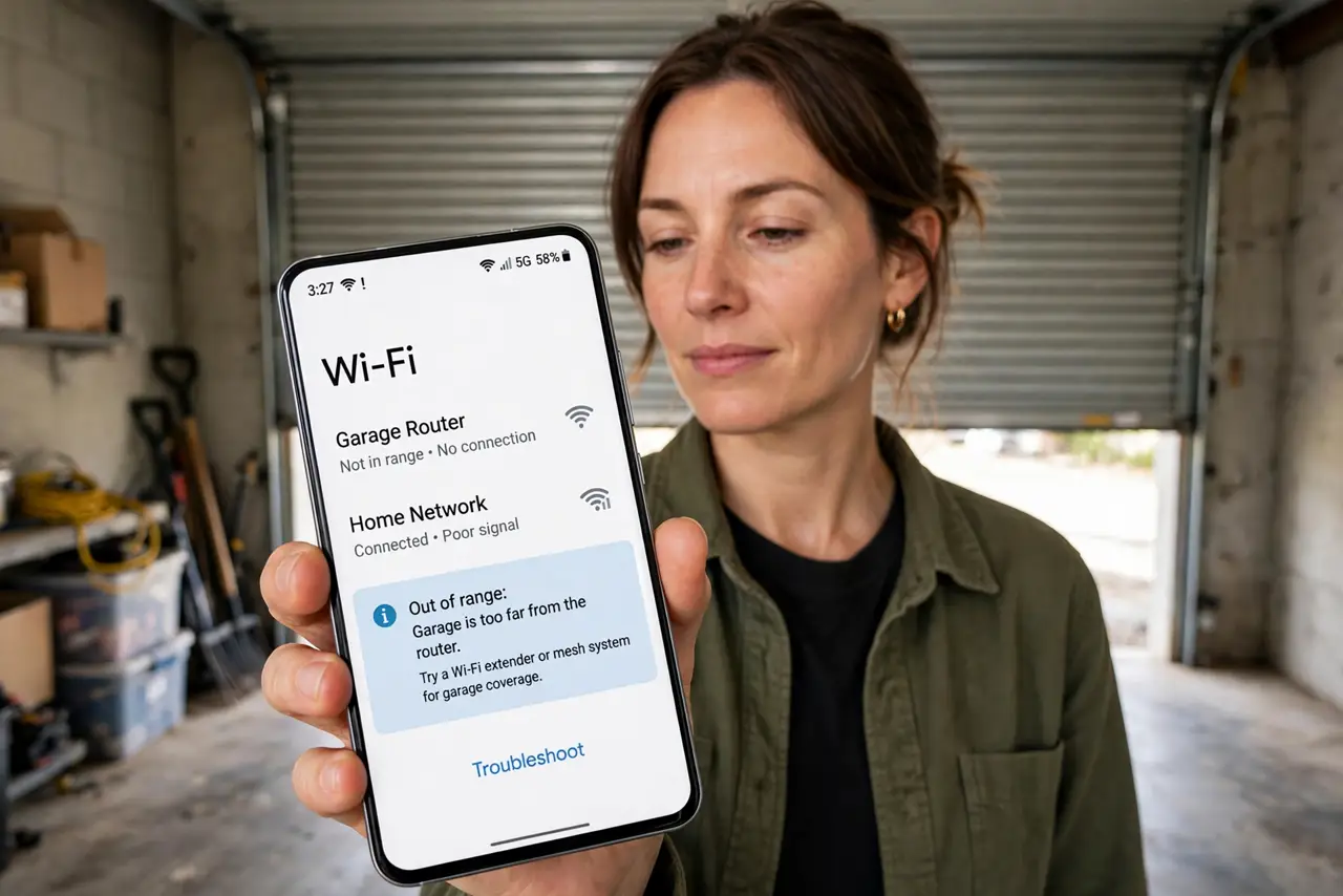 A person performing step 1: Accept that the house router won't reach.