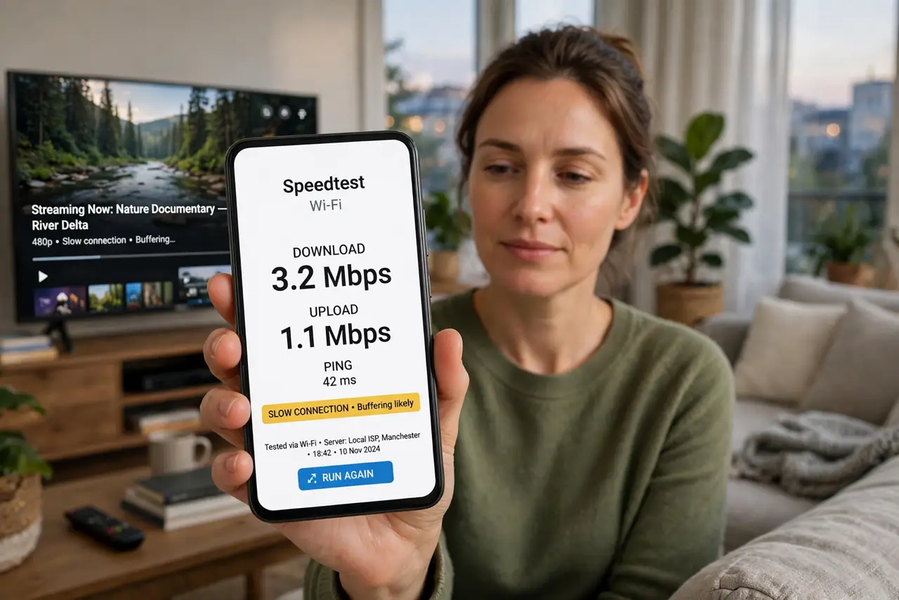 Neighbor Wi-Fi Interferes Only in the Evening — photo showing the situation described in the guide.