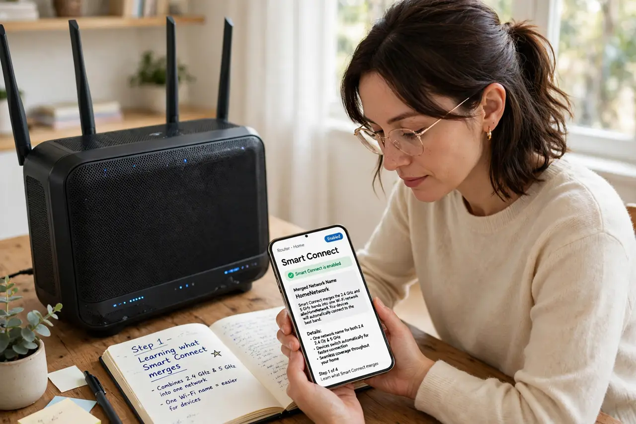 A person carrying out step one: learn what it merges.