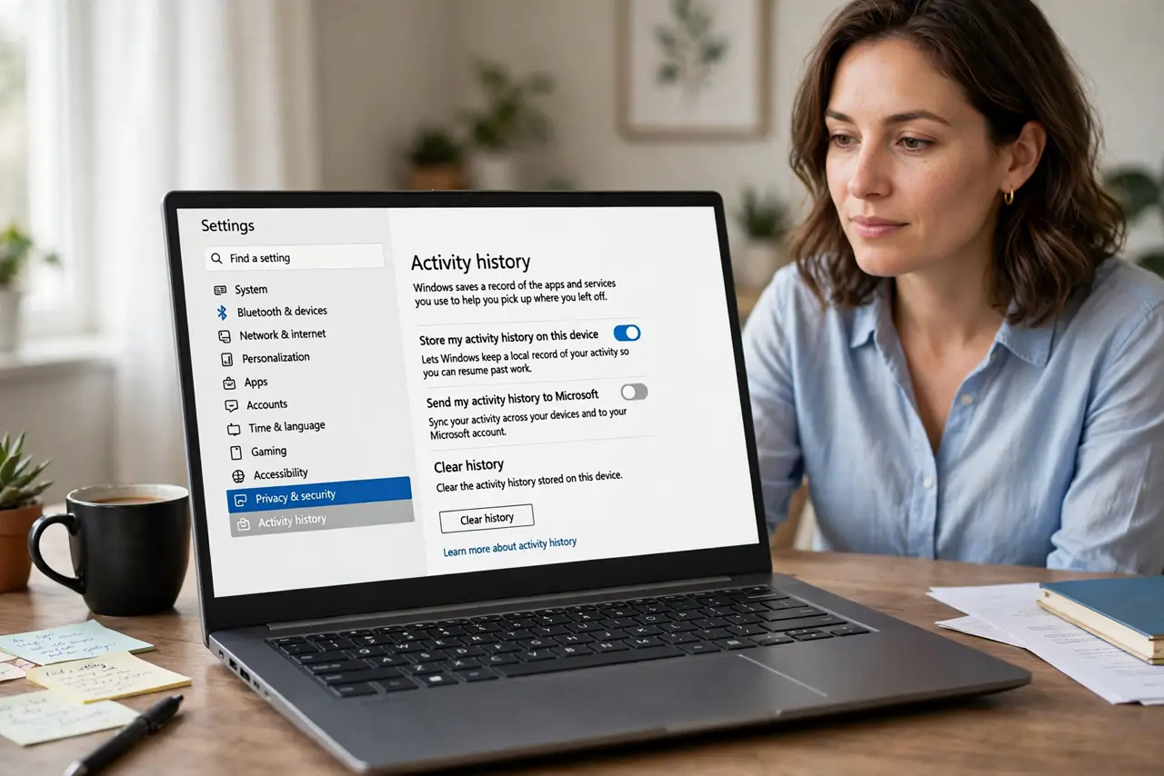 Activity History Shows Old PCs? Clear It — photo showing the situation described in the guide.