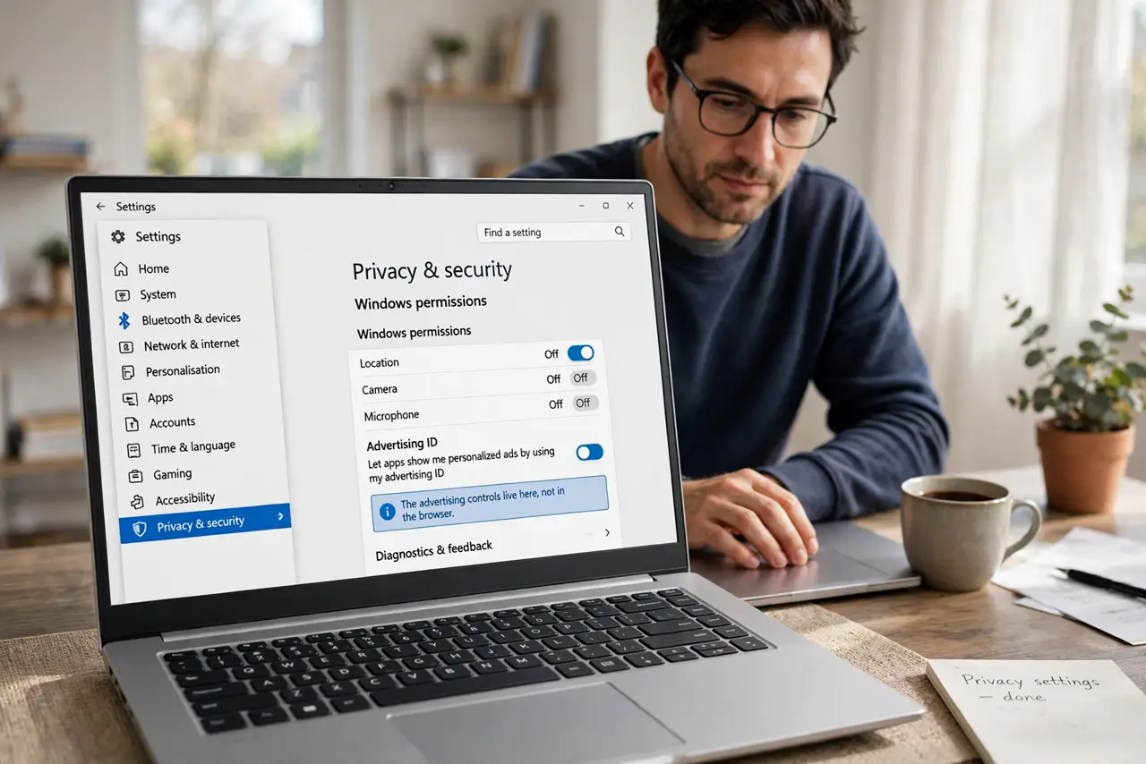 Open the Privacy settings.