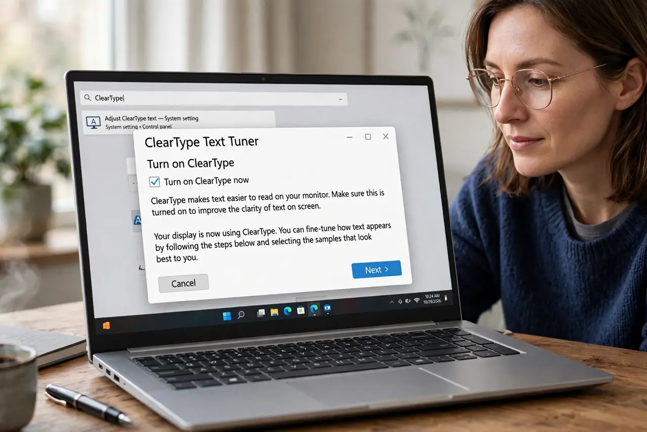 Open the ClearType tuner.