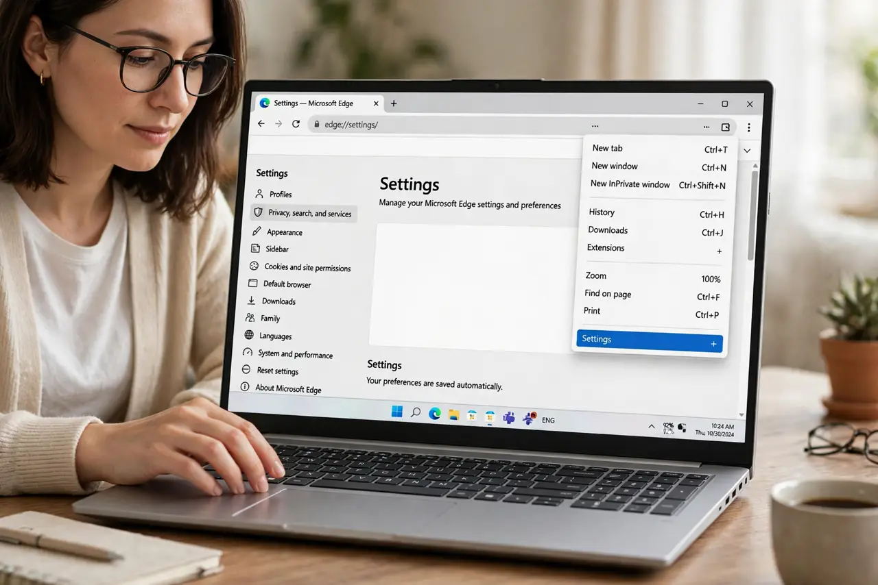 Open Edge Settings.