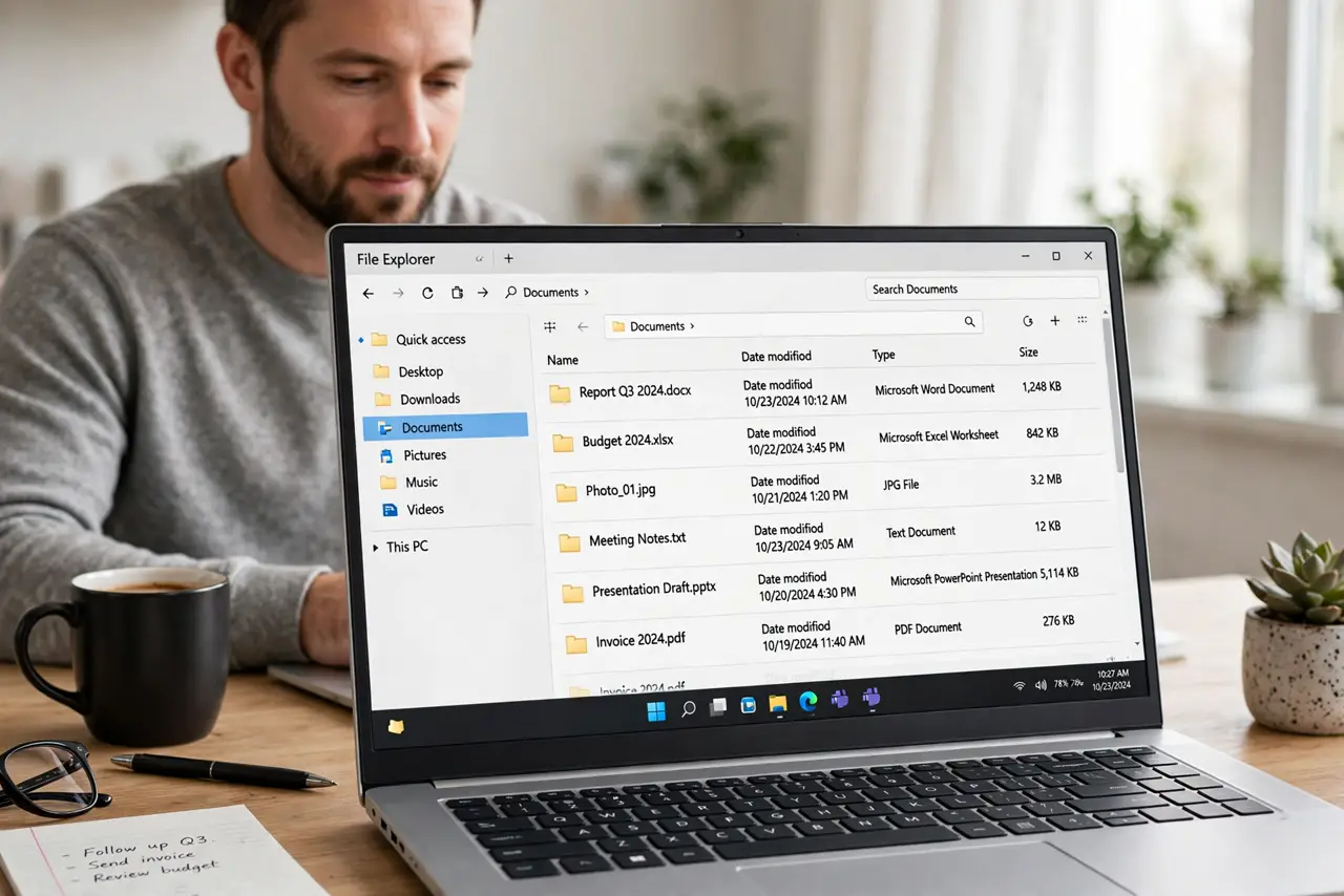 File Extensions Hidden on Windows? Show Them — photo showing the situation described in the guide.