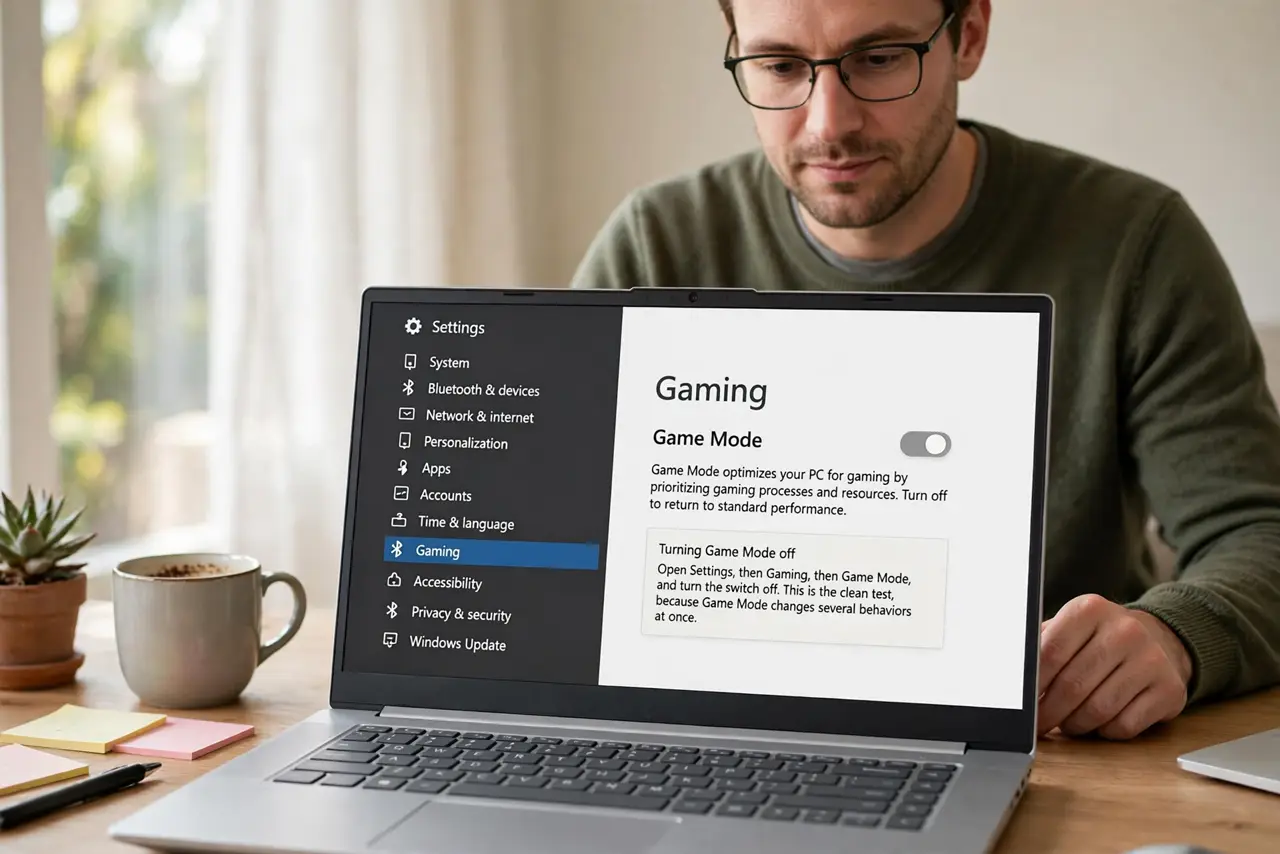 Game Mode Makes Performance Worse? Fix It — step 1 being performed on the device.