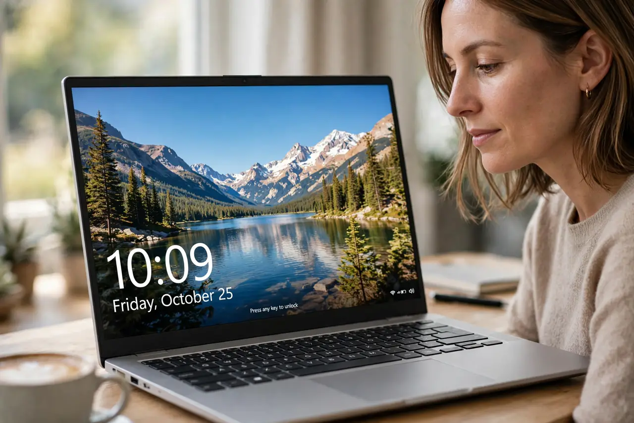 Lock Screen Slideshow Shows One Photo Only — photo showing the situation described in the guide.
