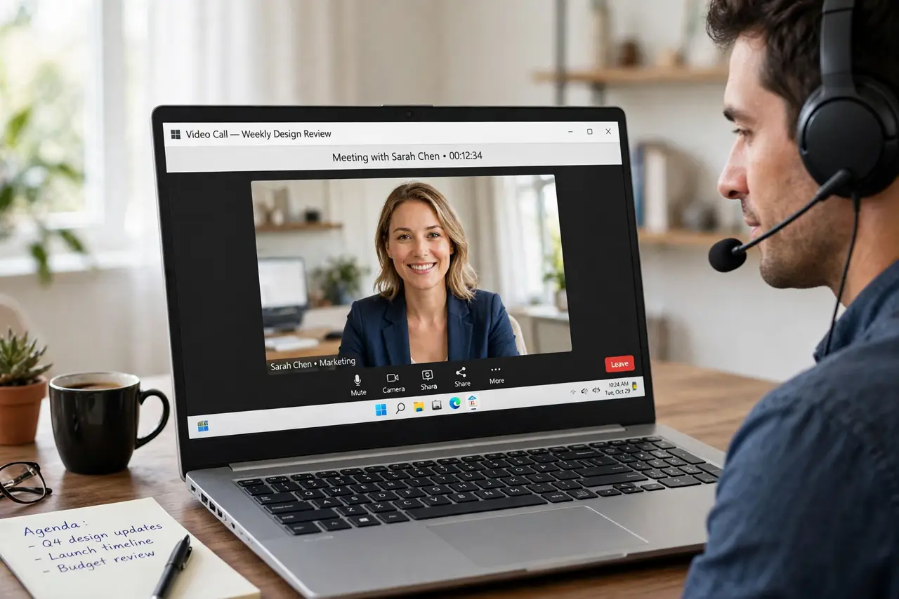 Your Mic Echoes in Every Video Call — photo showing the situation described in the guide.
