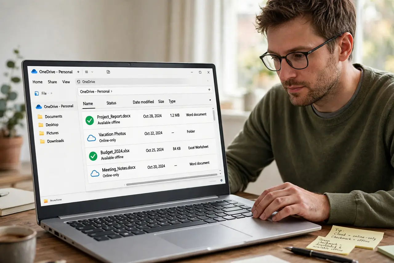 OneDrive Placeholders Will Not Open Offline — step 1 being performed on the device.