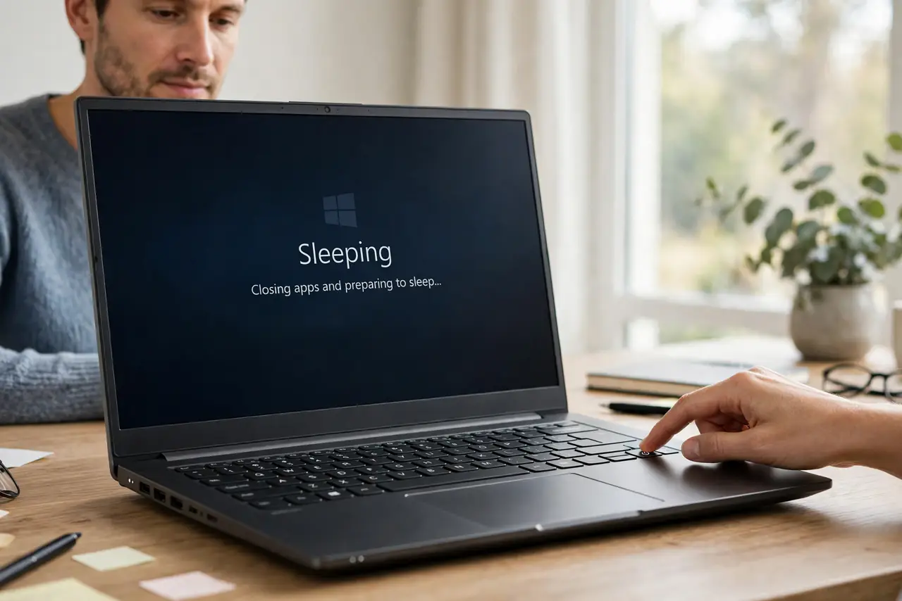 The Power Button Does Nothing on Windows — photo showing the situation described in the guide.