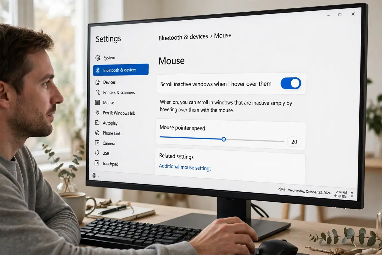 A person performing step 1: Flip the toggle.