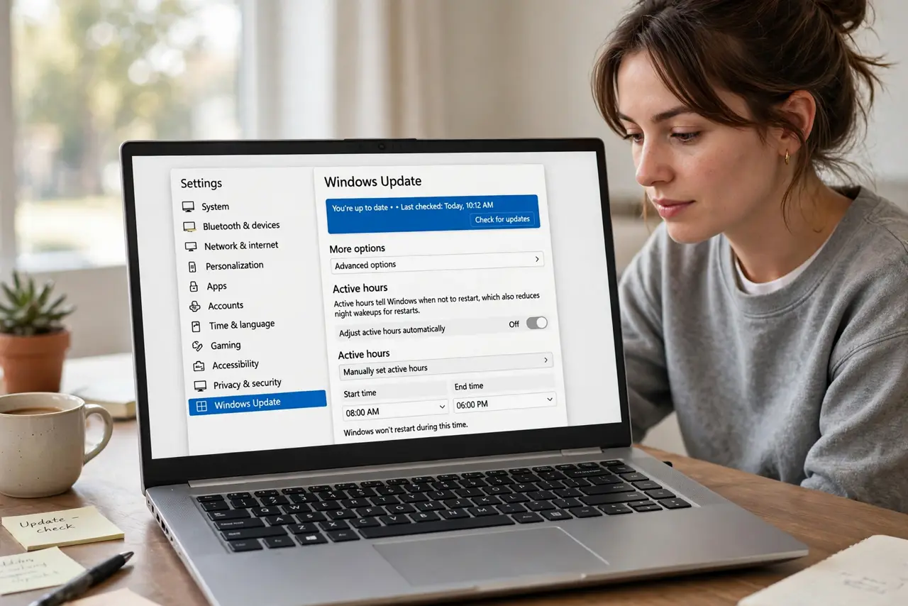 Your PC Wakes at Night for Windows Update — step 1 being performed on the device.