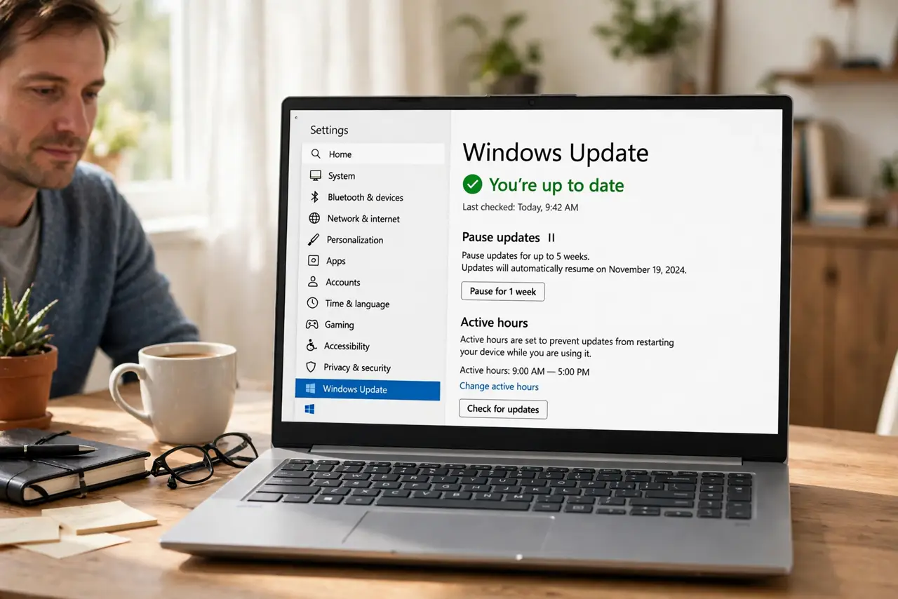 Cannot Pause Windows Updates Anymore? Fix It — photo showing the situation described in the guide.
