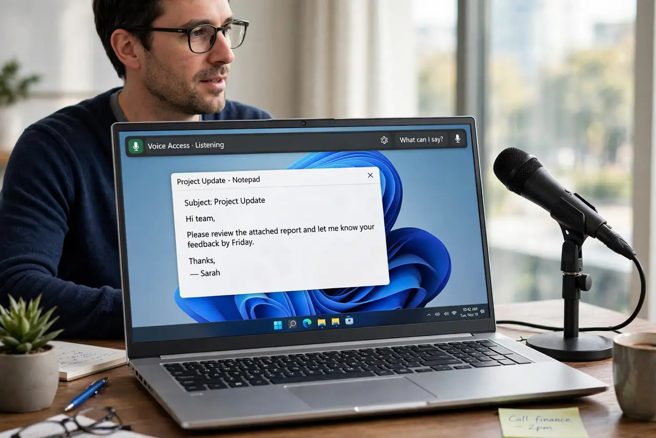 Voice Access Mishears Your Commands? Fix It — photo showing the situation described in the guide.