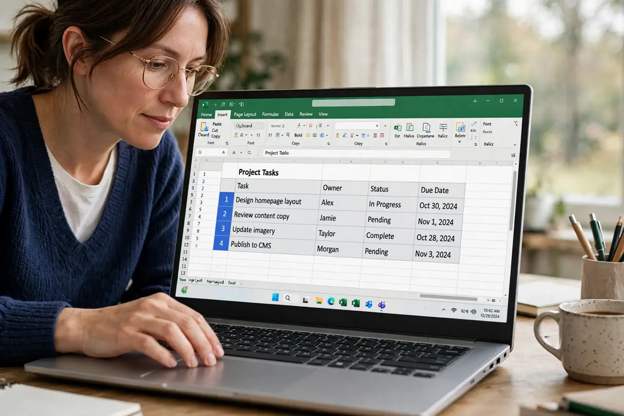 Step 1 in action for Word Table Splits Across Pages: Select the whole table.
